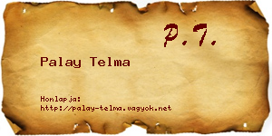 Palay Telma névjegykártya